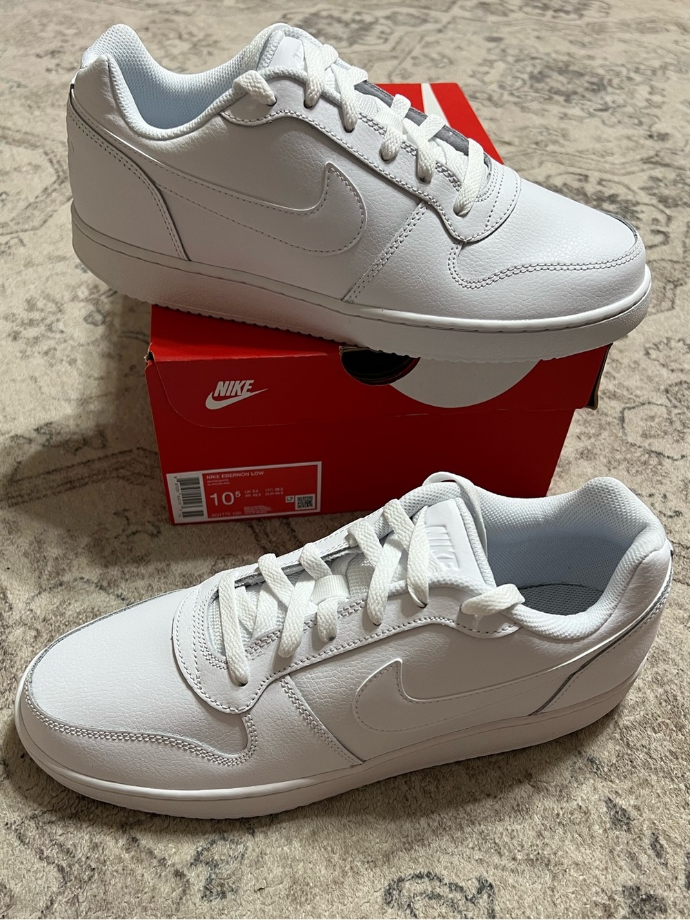 Nike Ebernon Low Men’s Sneakers. Triple White